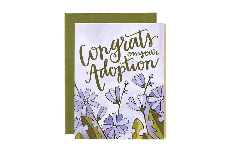Floral Adoption Card