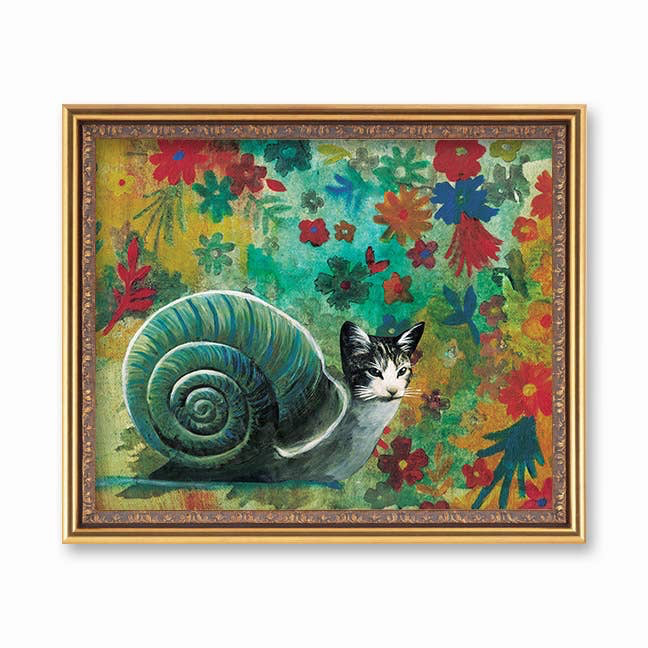 Snail Cat Art Print (8x10)