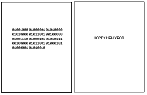Happy New Year Binary Card