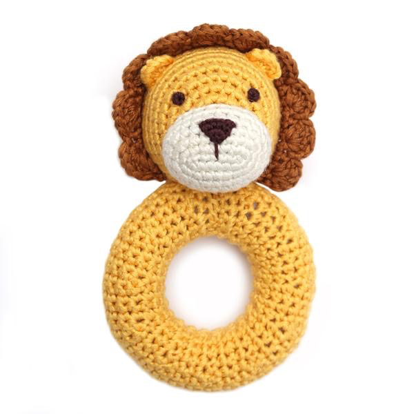 Lion Ring Crochet Rattle