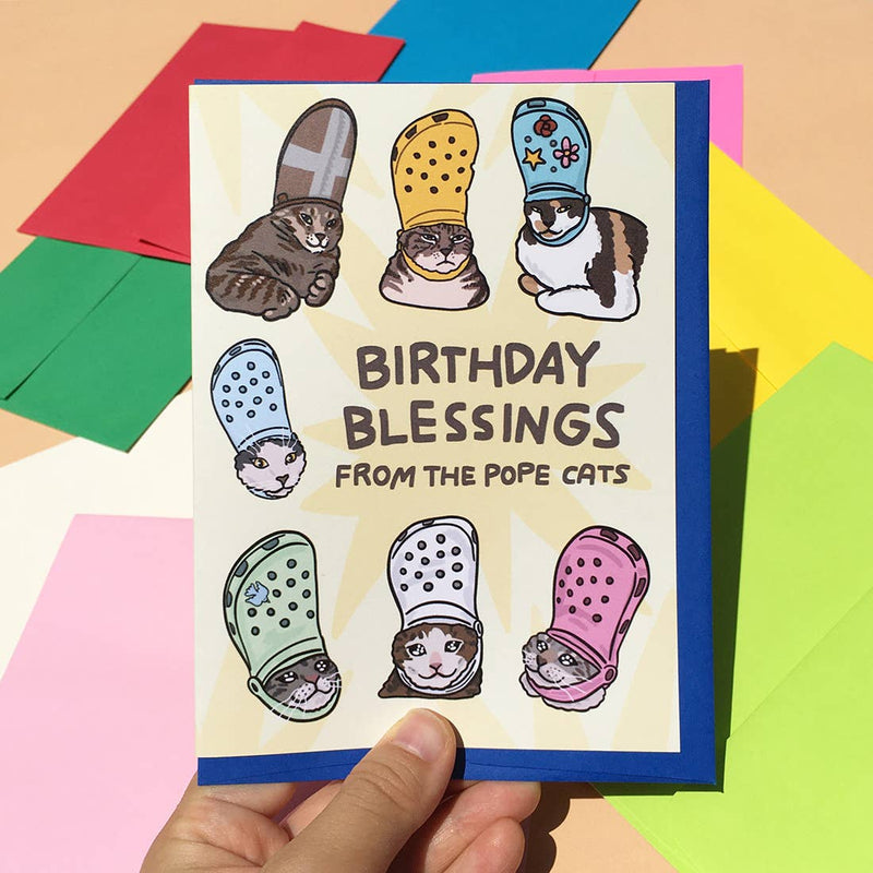 Birthday Blessings Cat Croc Card