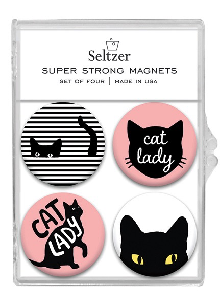 Cat Lady Magnet Set