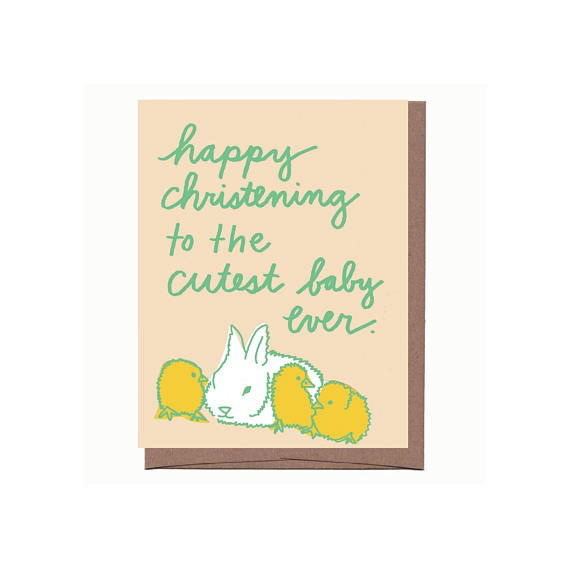 Cute Christening Baby Card