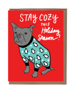 Cozy Holiday Dog Card