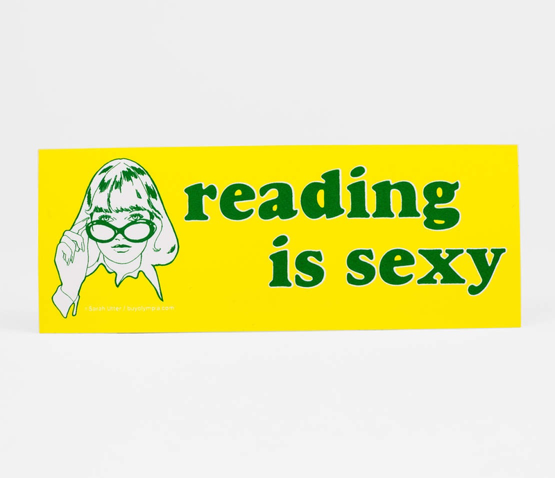Reading is Sexy Small Bumper Sticker