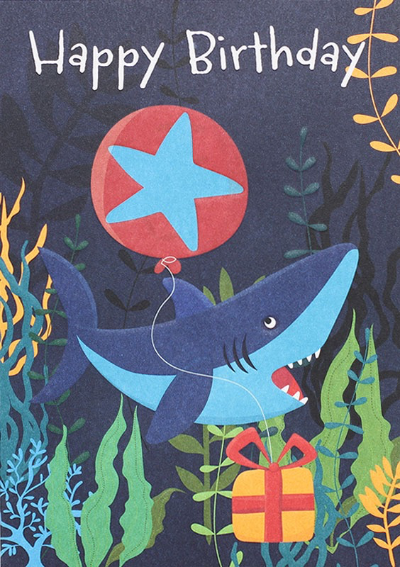 Shark - Birthday Card
