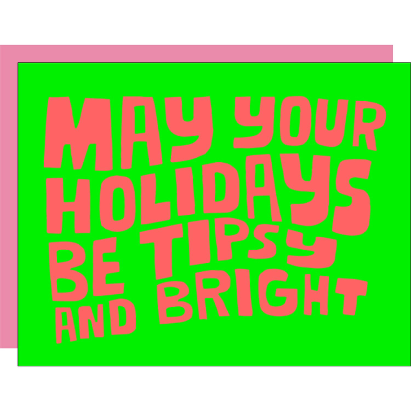 Tipsy and Bright Holiday Card