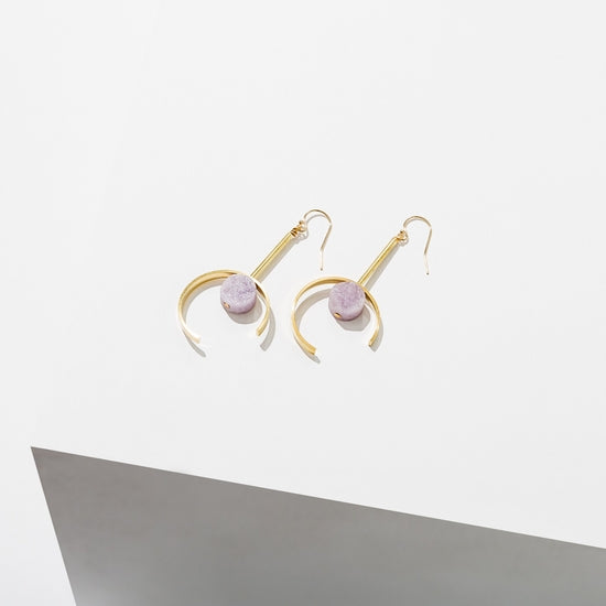 Santorini Earrings : Amethyst
