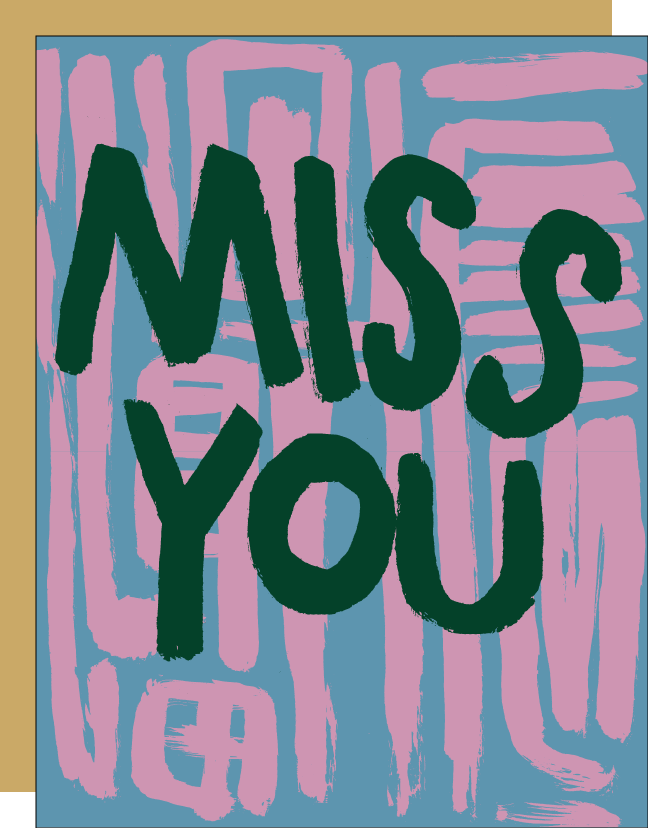Abstract Miss You Card