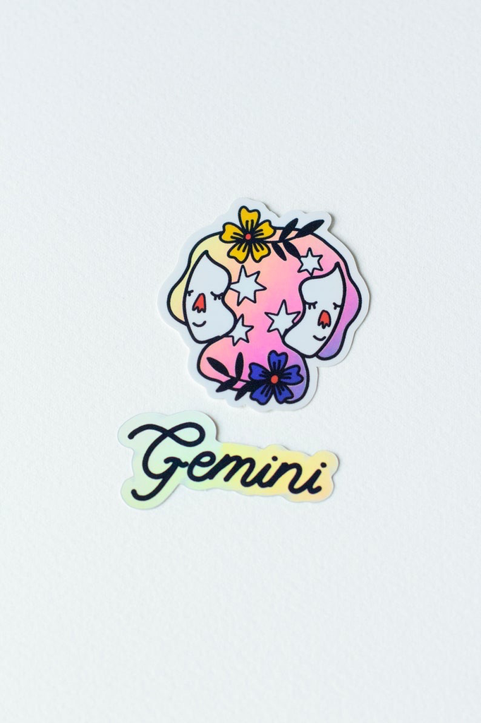 Gemini Holographc Zodiac Stickers