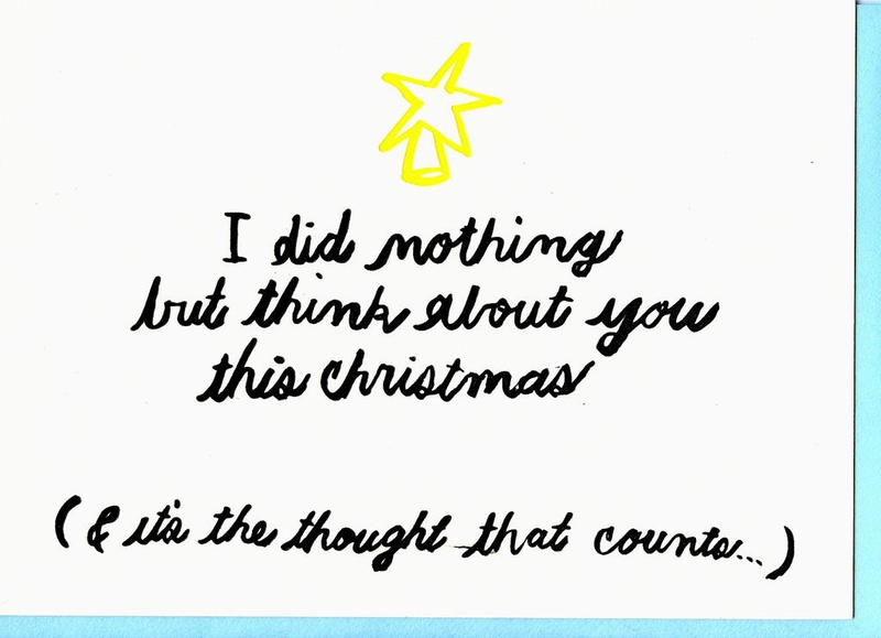 Nothing But Think Of You Holiday Card