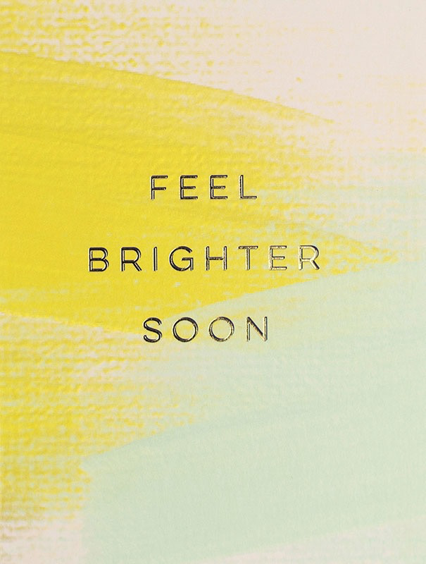 Watercolor Feel Brighter - Get Well Card