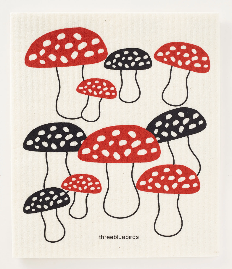 Mushrooms Swedish Dishcloth