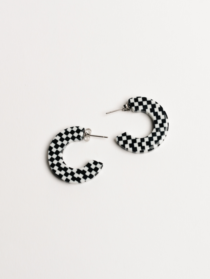 Ray Hoops in B+ W Checkered