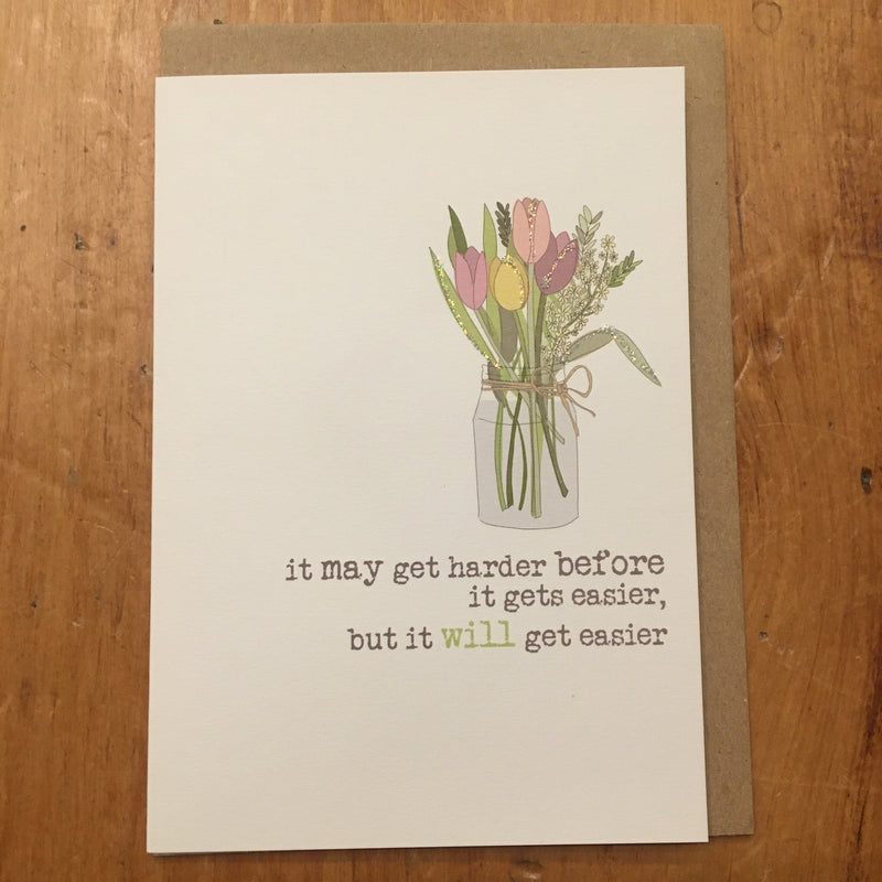 Vase of Flowers Sympathy Card