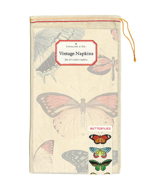 Butterflies Vintage Napkins (set of 4)