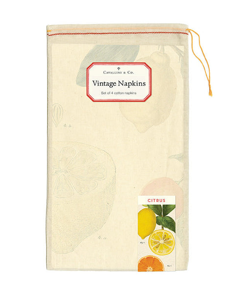 Citrus Vintage Napkins (set of 4)