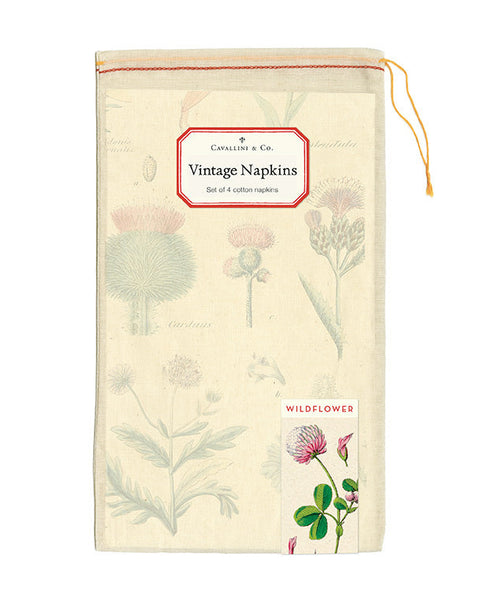 Wildflowers Vintage Napkins (set of 4)