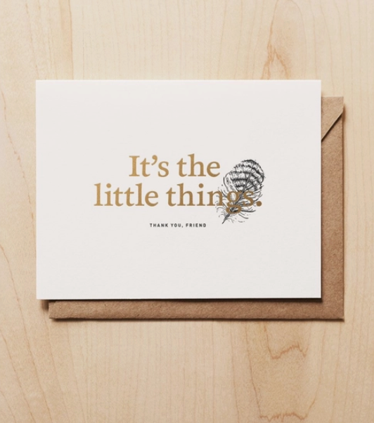 It's The Little Things Thank You Card