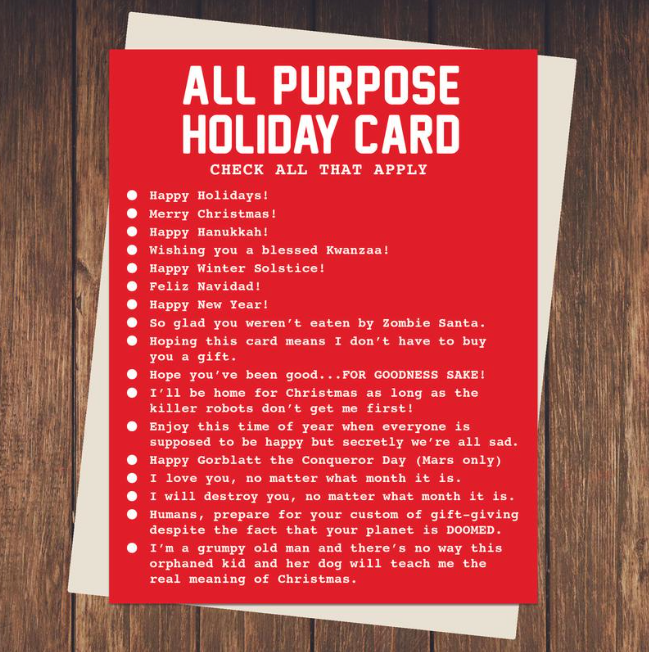 All Purpose Holiday Card - Red