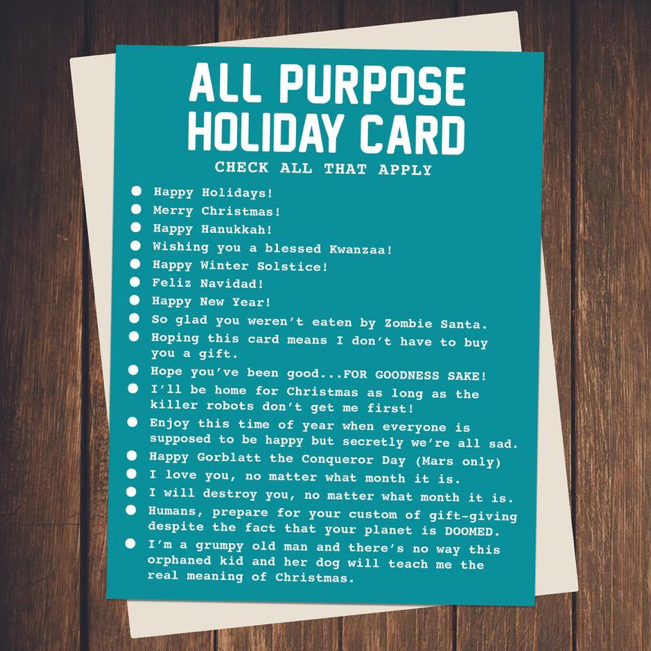 All Purpose Holiday Card - Blue