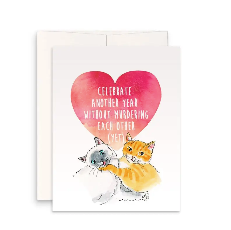 Murder Cats Couple Anniversary Card