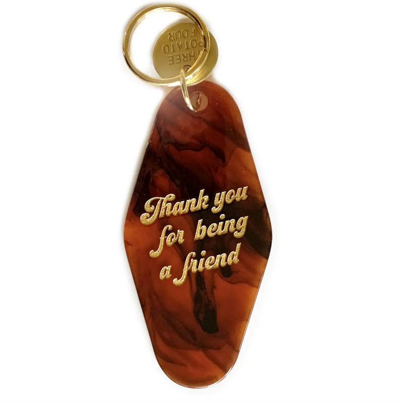 Thank You For Being a Friend Key Tag (Tortoise)