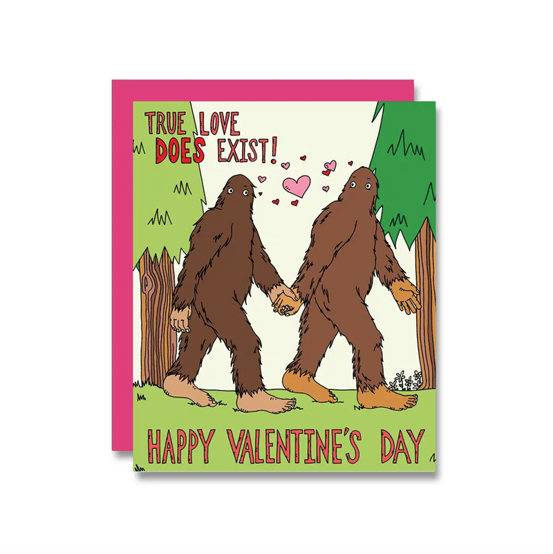 Bigfoot Valentine Card