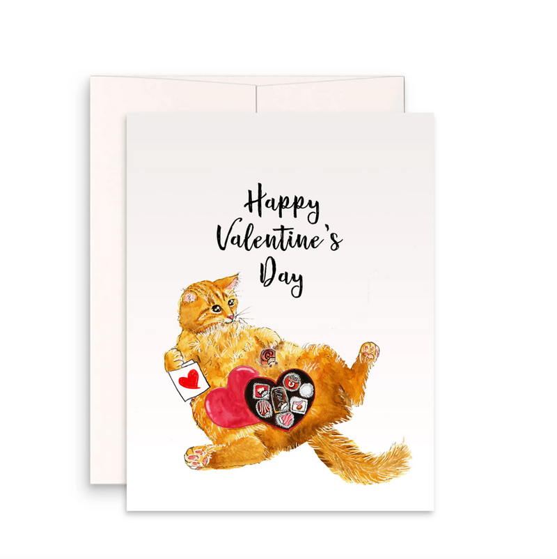 Cat Valentines Chocolate Card