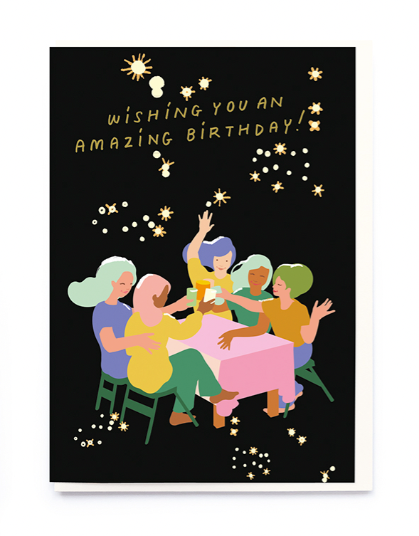 Party Under The Stars Birthday Card