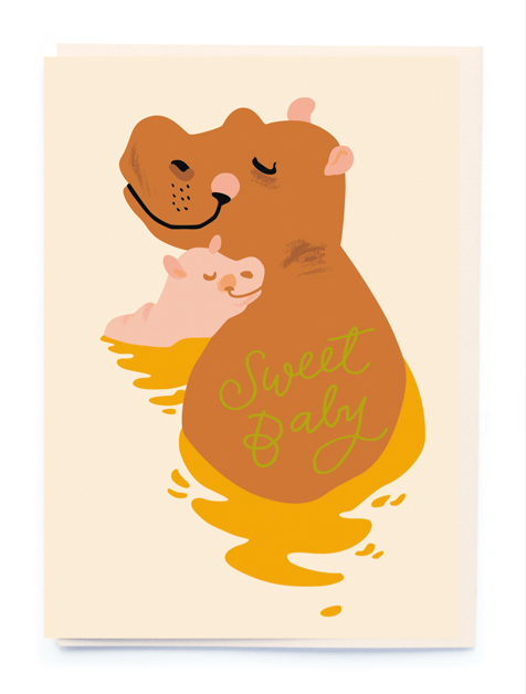 Sweet Baby Hippo Card