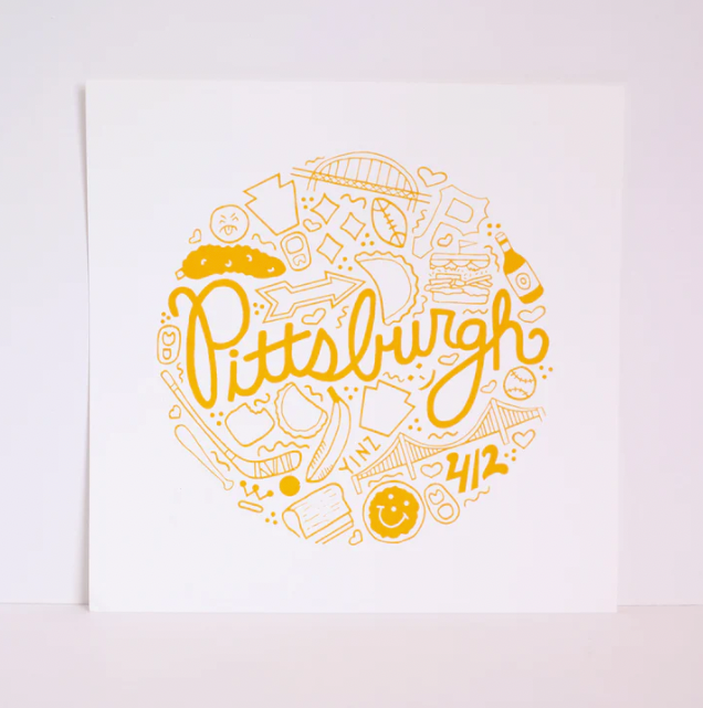 Pittsburgh Art Print (8x8")
