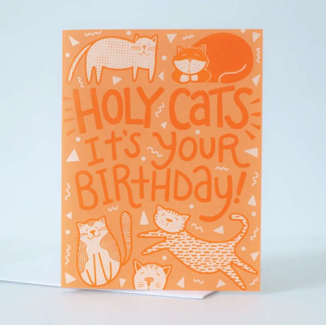 Holy Cats! Birthday Card