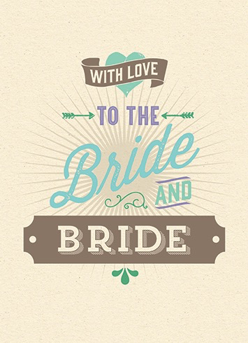 With Love to the Brides Wedding Card