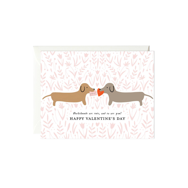 Valentine's Dachshunds Day Card
