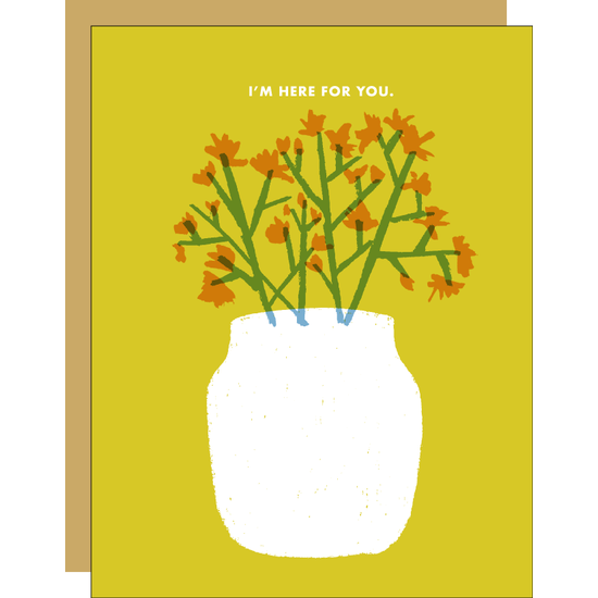 Here For You Flowers Sympathy Card