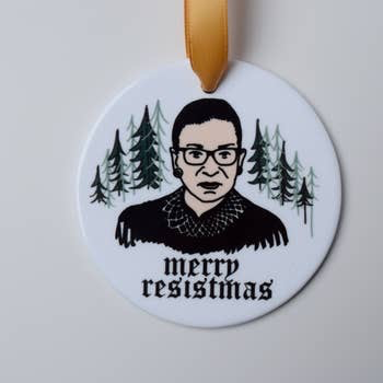 Ruth Bader Ginsburg Holiday Ornament