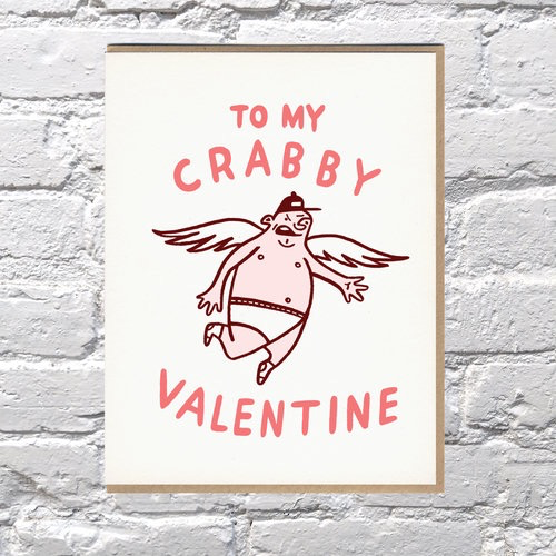 Crabby Cupid Valentine Card