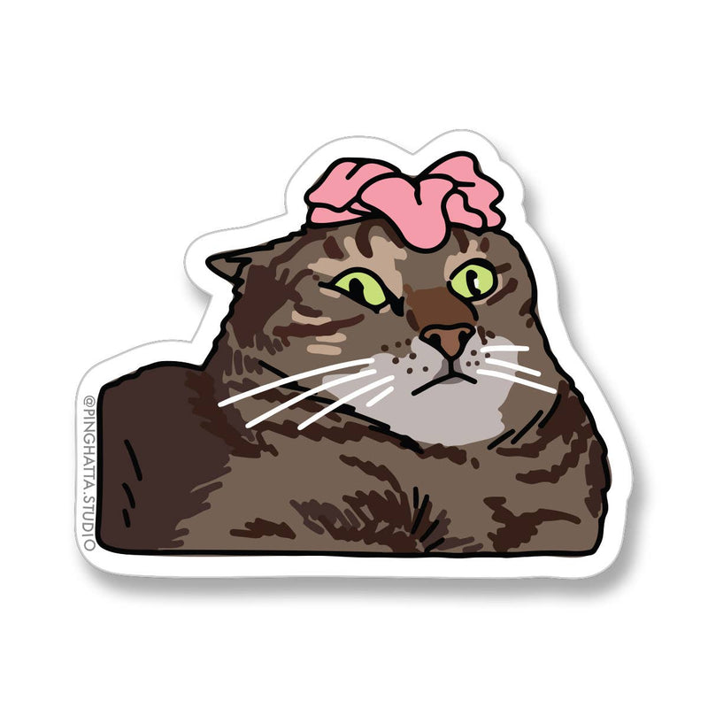 Cat Meme Sticker - Flower