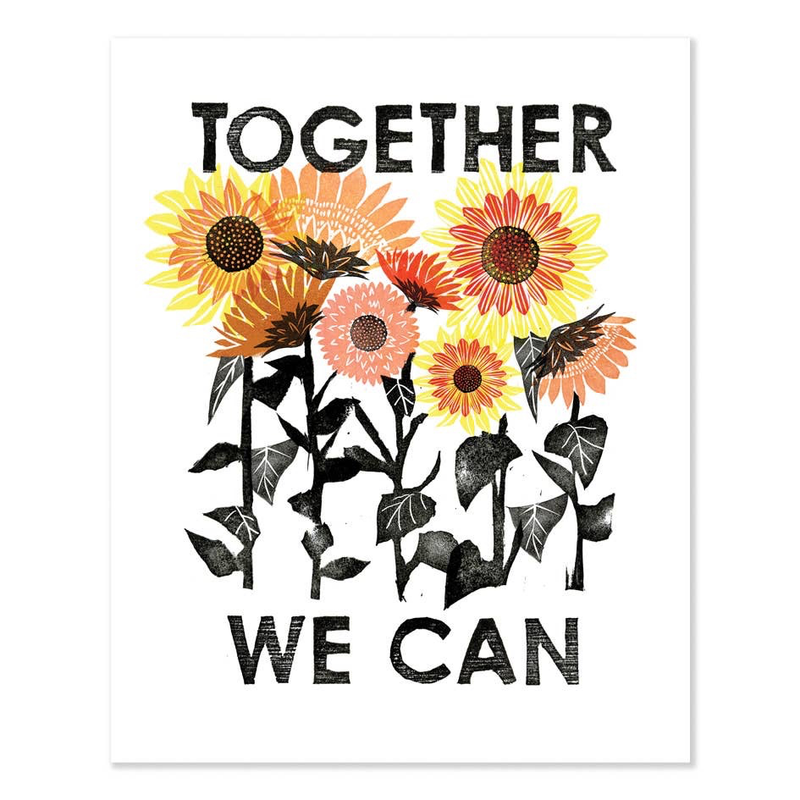 Together We Can Sunflowers Print (8" x 10")
