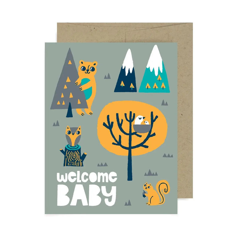 Welcome Baby Trees Card