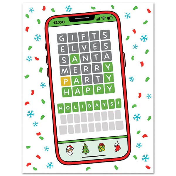 Wordle Christmas Card - 8 Pack