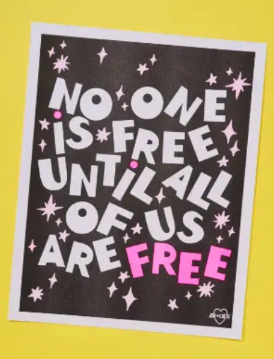No One is Free Print (11" x 14")