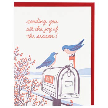 Bluebirds Holiday Greeting Card - Box of 8