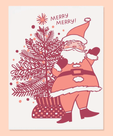 Santa Tree Boxed Cards