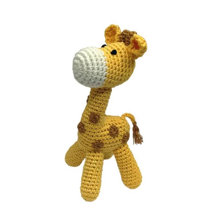 Standing Giraffe Crochet Rattle