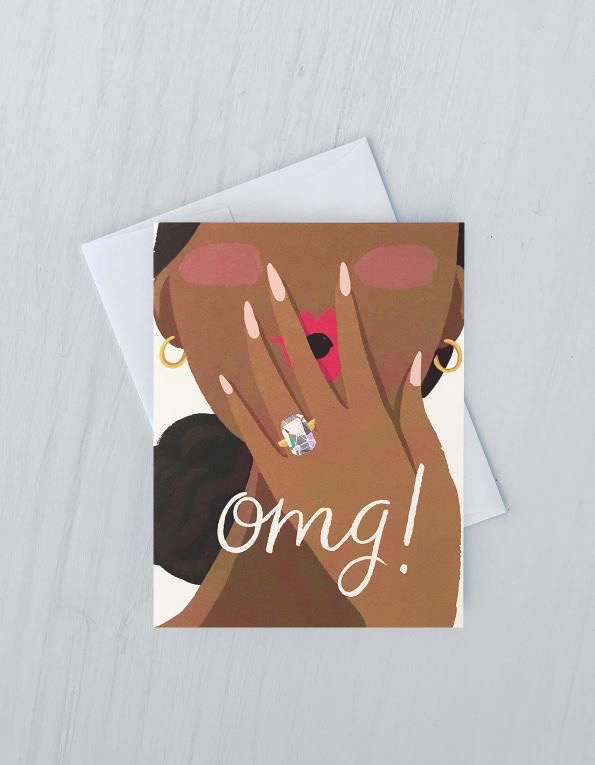 OMG Emerald Cut Engagement Card