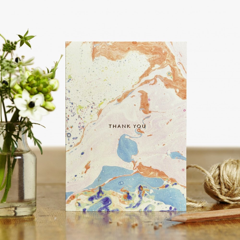 Marbled Thank You Card