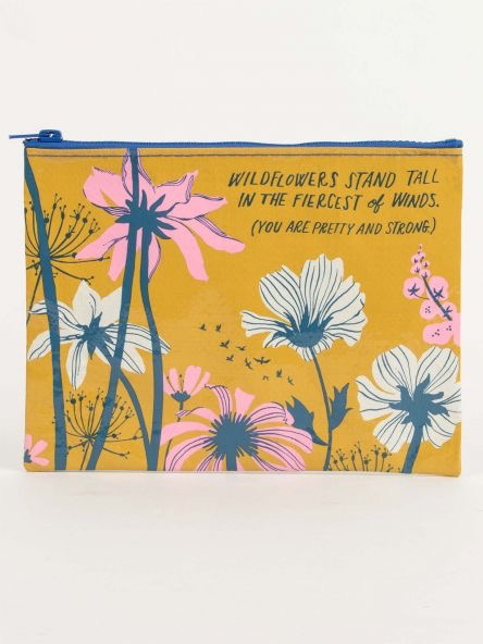 Wildflowers Stand Tall In The Fiercest of Winds Zipper Pouch