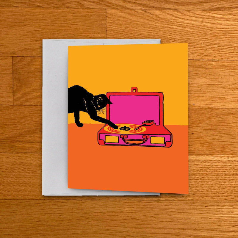 DJ Meow Mix Cat Card